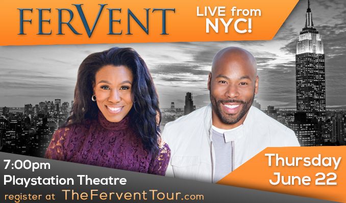 Don’t miss The Fervent Tour television special taping tonight in Times Square with Anthony Evans and Priscilla Shirer