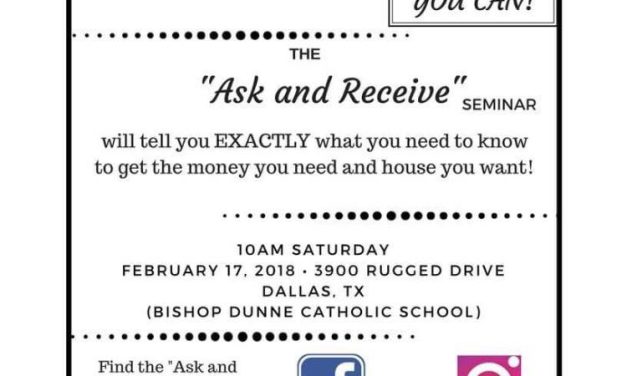 Make Your Dream of Home Ownership a Reality at the ‘Ask and Receive’ Seminar