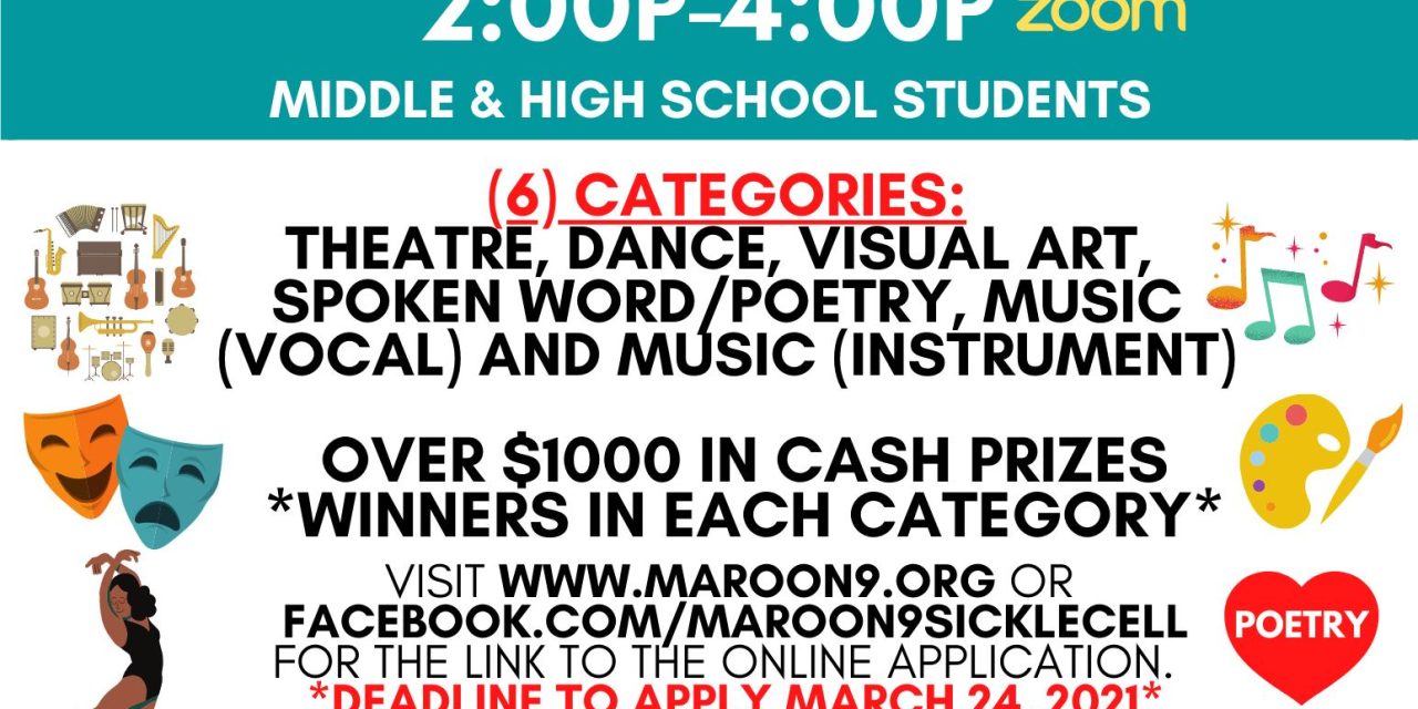 Maroon 9 Community Outreach Organization to host inaugural Virtual Fine Arts Competition