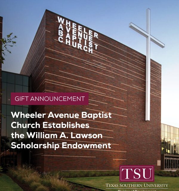Texas Southern University Announces the Establishment of the William A. Lawson Endowment