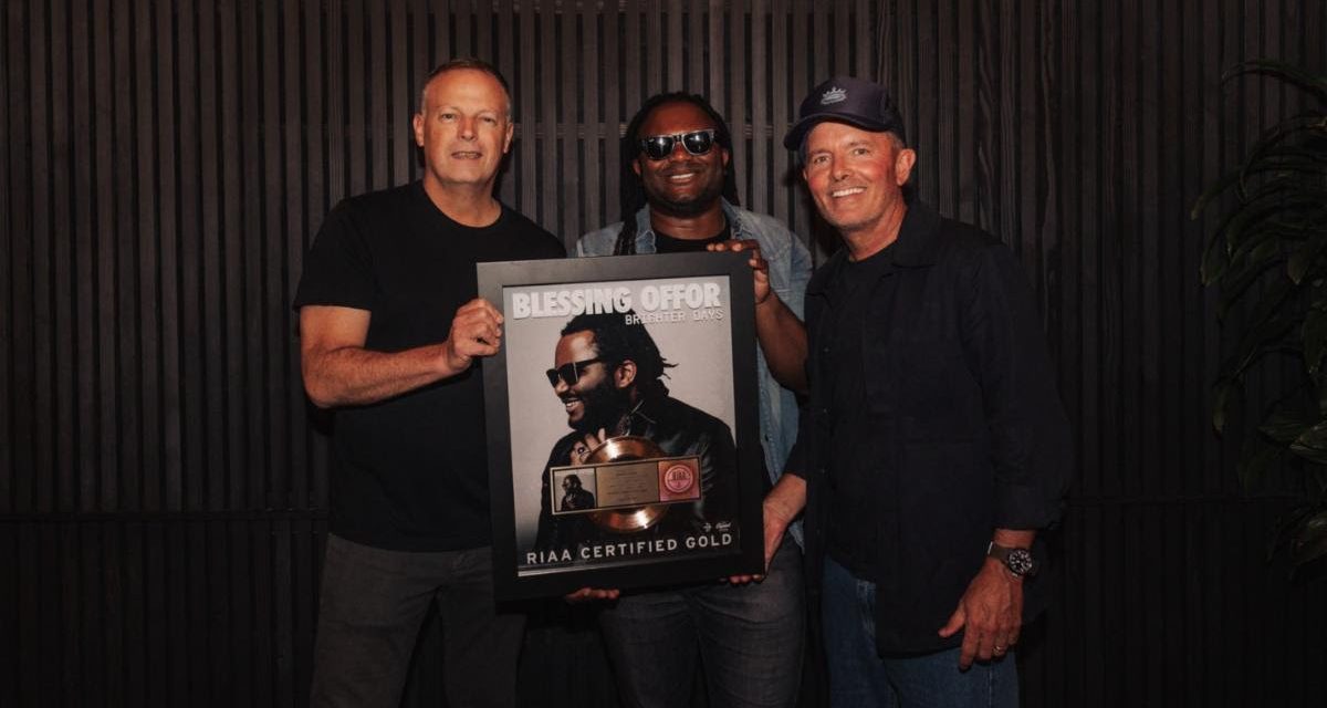 TWO-TIME GRAMMY NOMINEE BLESSING OFFOR SURPRISED WITH FIRST GOLD RECORD AT ALBUM RELEASE PARTY