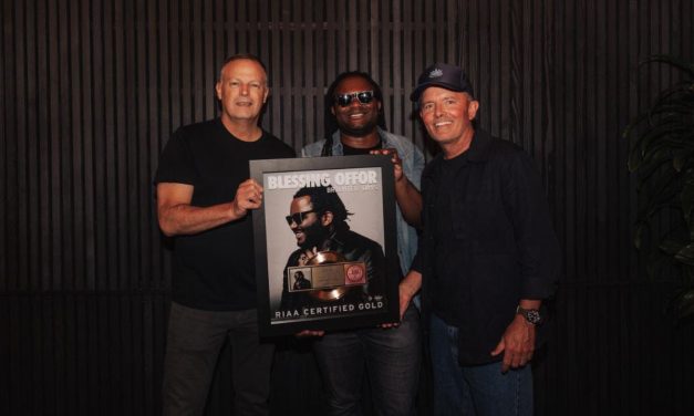 TWO-TIME GRAMMY NOMINEE BLESSING OFFOR SURPRISED WITH FIRST GOLD RECORD AT ALBUM RELEASE PARTY