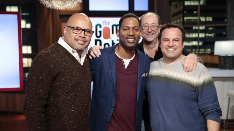 Host. Tony Rock and game show guests
