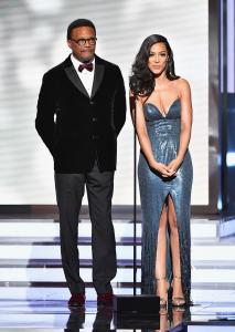 Judge Greg Mathis (L) and Angela Rye onstage 